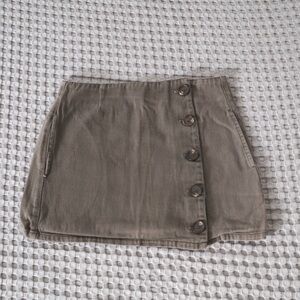 Chloe & Katie Tan Button-Front Mini Skirt - Size Small